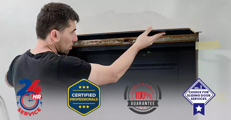 Wood Door Crack and Hole Repair in Aventura